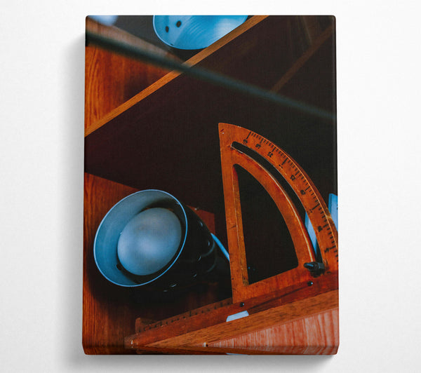  A Canvas Print of Blue Light Geometry Canvas Art