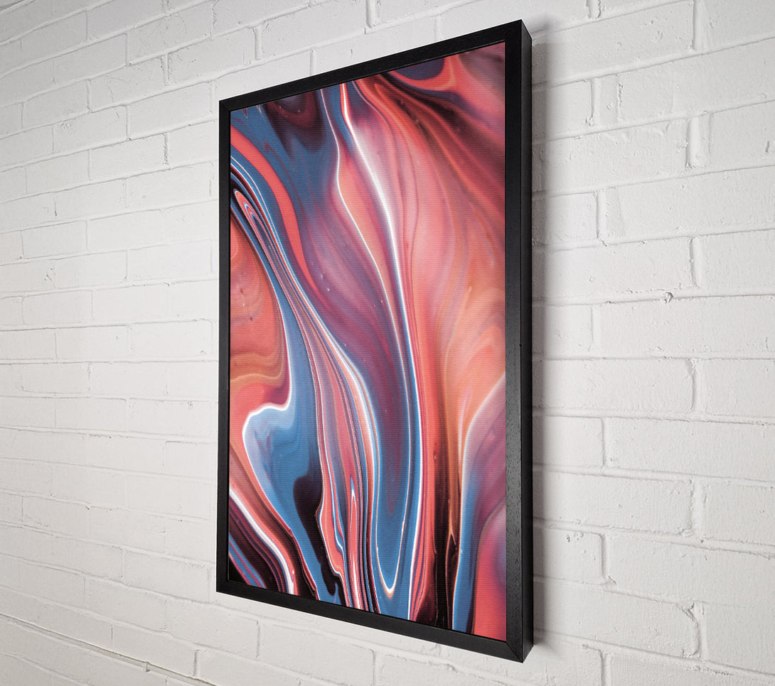  A Canvas Print of Coral Swirling Abstract Canvas Wall Art