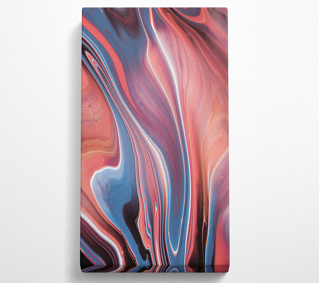  A Canvas Print of Coral Swirling Abstract Canvas Wall Art