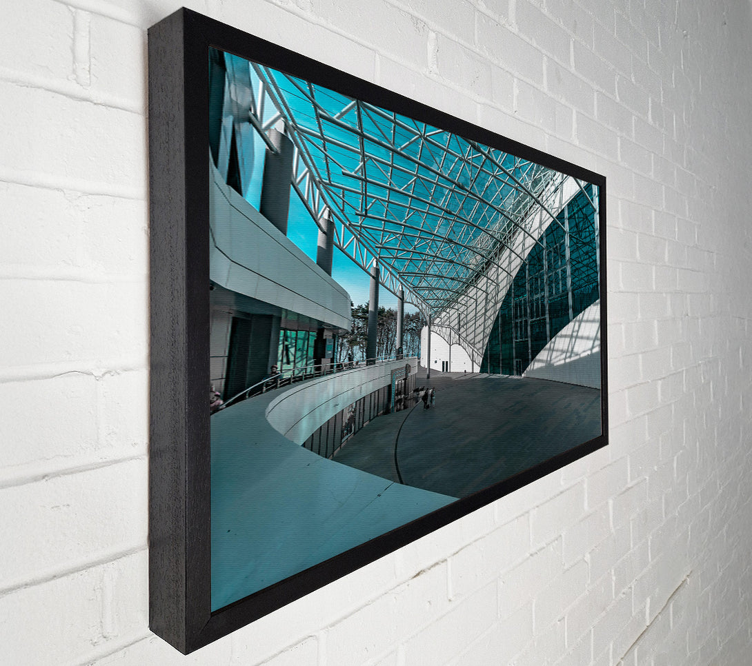  A Canvas Print of Teal Glass Canopy Canvas Art