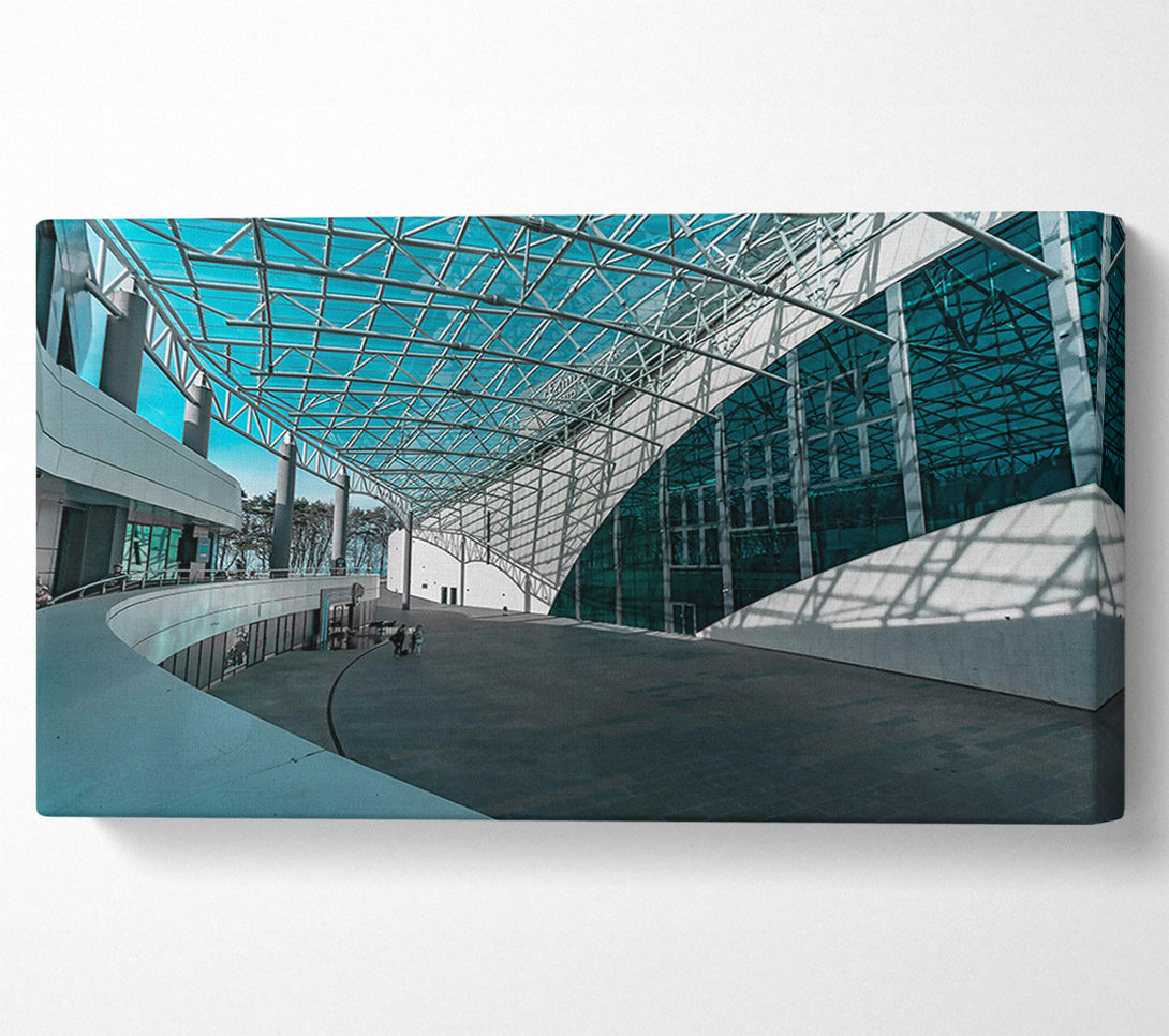  A Canvas Print of Teal Glass Canopy Canvas Art