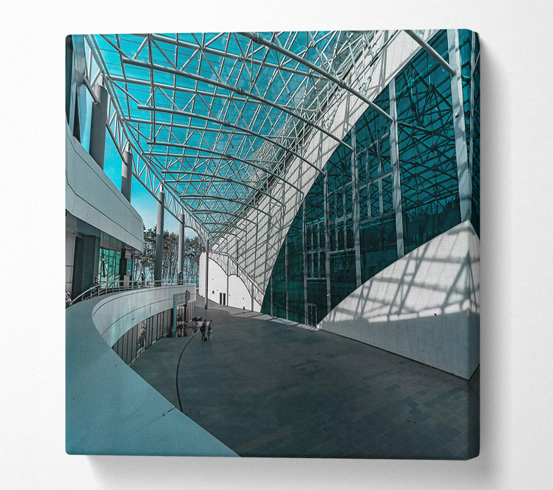  A Canvas Print of Teal Glass Canopy Canvas Art