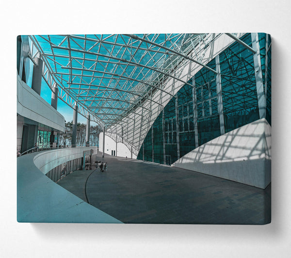  A Canvas Print of Teal Glass Canopy Canvas Art