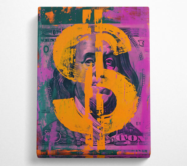  A Canvas Print of Dollar Ben Franklin Canvas Wall Art