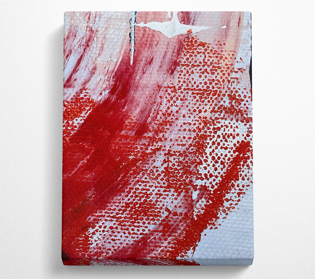  A Canvas Print of Crimson Abstract Strokes Canvas Wall Art