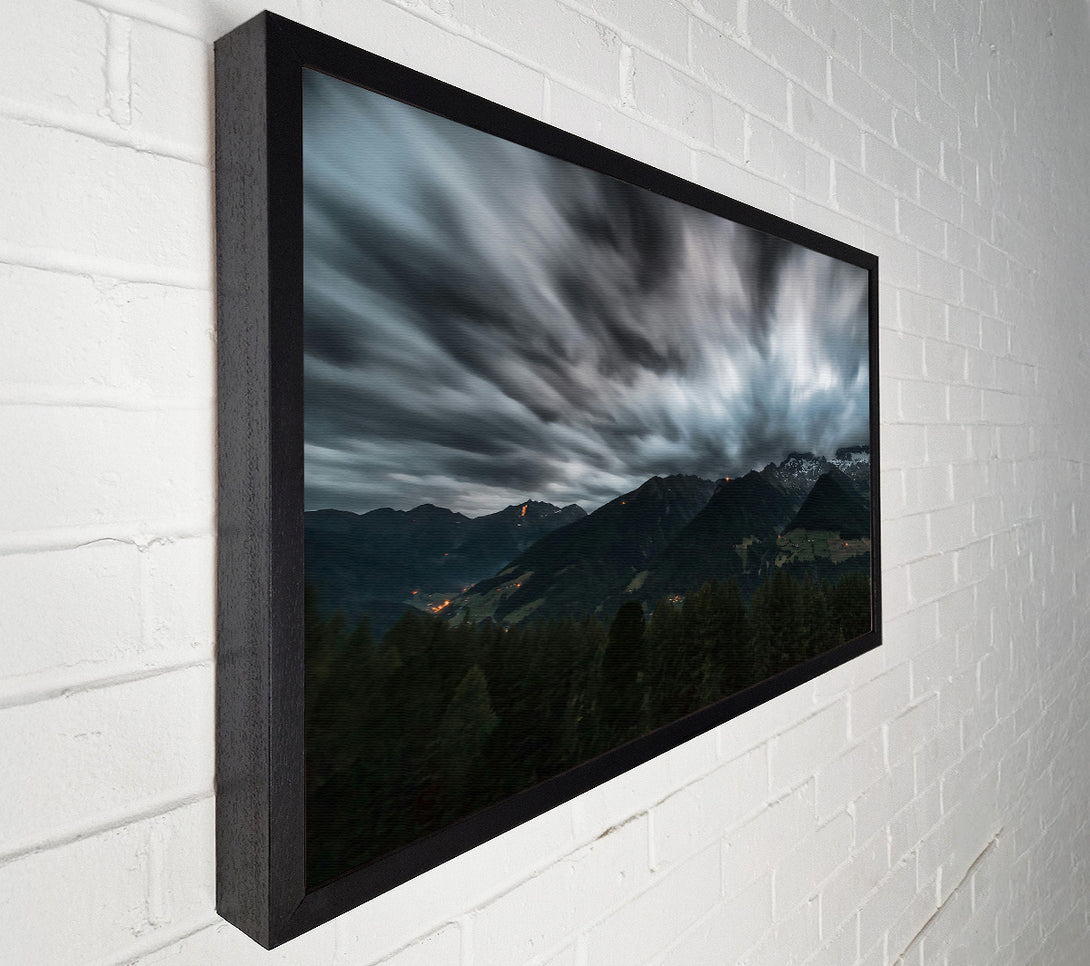  A Canvas Print of Gray Mountains' Embrace Canvas Wall Art