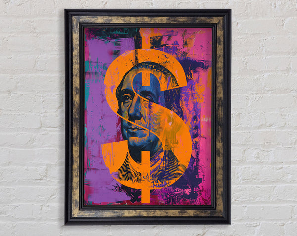 Dollar Sign Money Framed Print