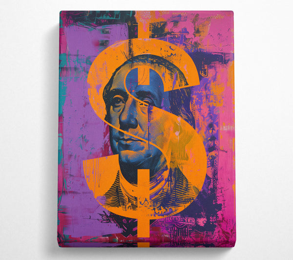  A Canvas Print of Dollar Sign Money Canvas Art