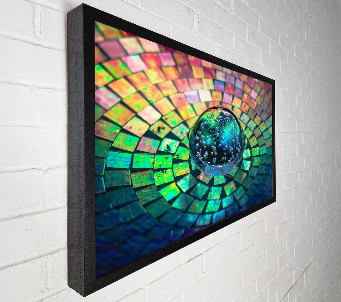  A Canvas Print of Aqua Bubble Reflection Canvas Art