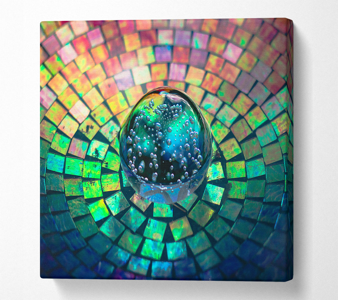  A Canvas Print of Aqua Bubble Reflection Canvas Art