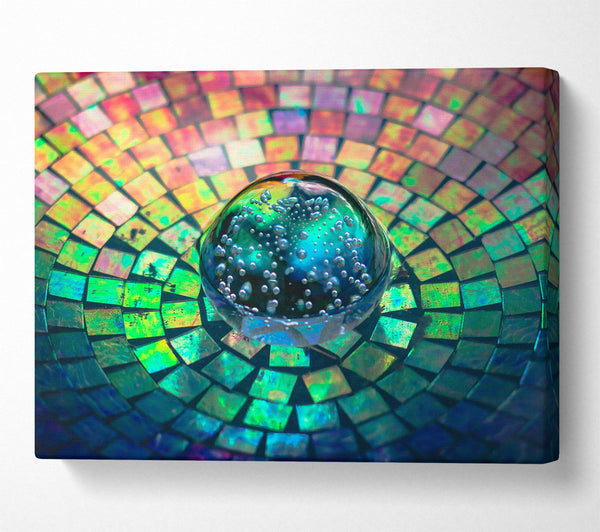  A Canvas Print of Aqua Bubble Reflection Canvas Art