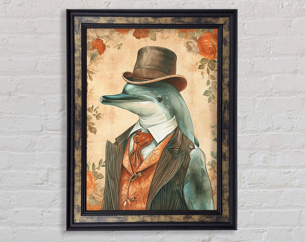 Dolphin Gentleman Framed Print