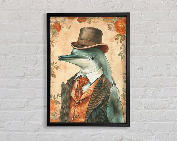 Dolphin Gentleman Framed Print