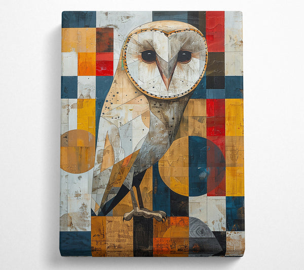  A Canvas Print of Golden Owl In Flight Canvas Print