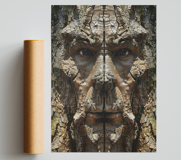 The Brown Bark Face Poster