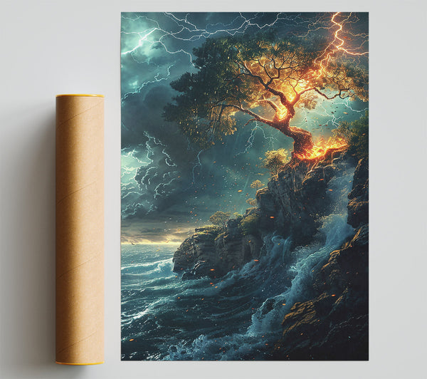 The Teal Storm Print