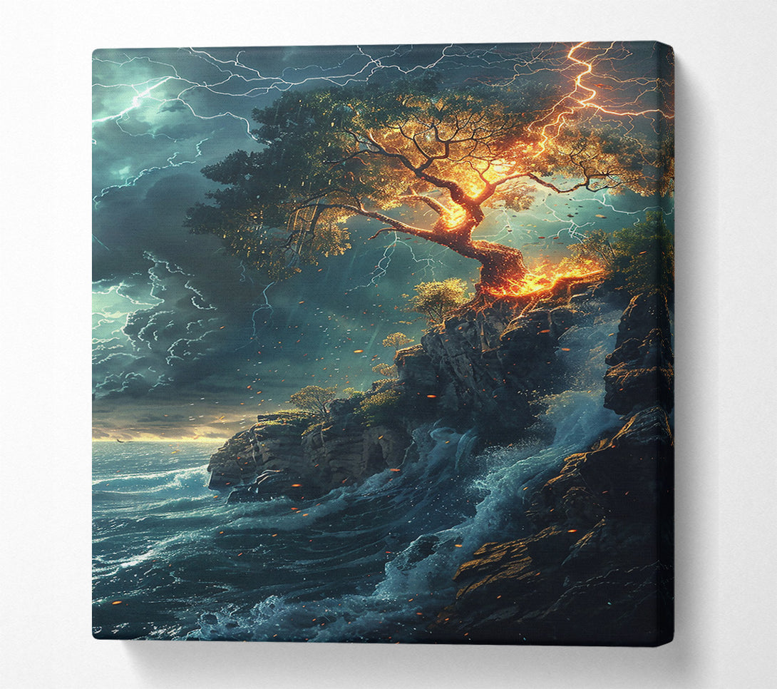  A Canvas Print of The Teal Storm Canvas Art