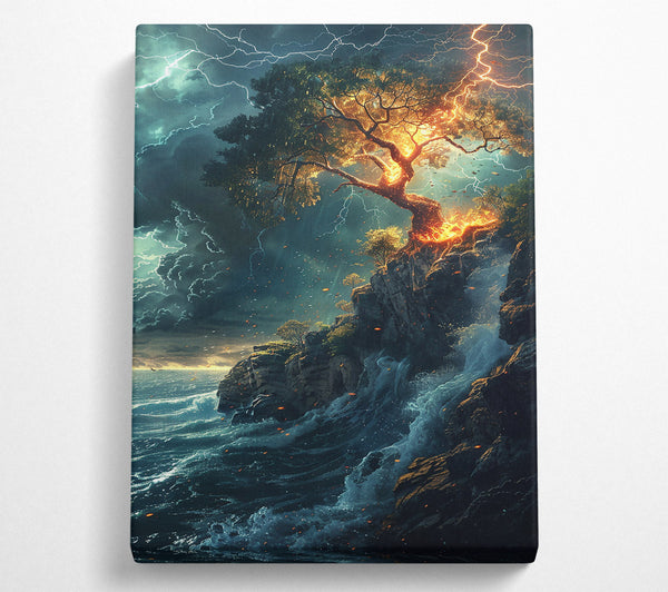 A Canvas Print of The Teal Storm Canvas Art