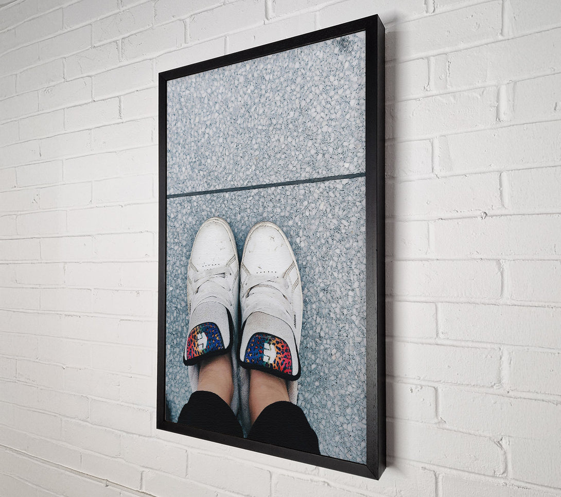  A Canvas Print of Grey Concrete Kicks Canvas Wall Art