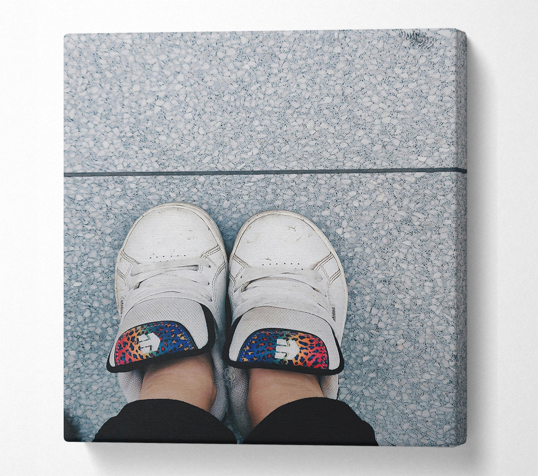  A Canvas Print of Grey Concrete Kicks Canvas Wall Art