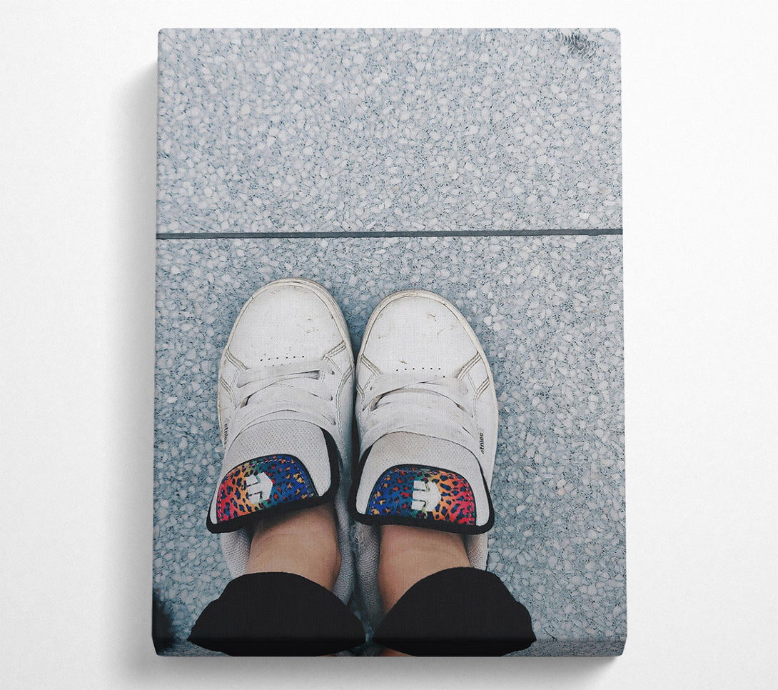  A Canvas Print of Grey Concrete Kicks Canvas Wall Art
