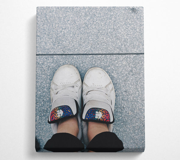  A Canvas Print of Grey Concrete Kicks Canvas Wall Art