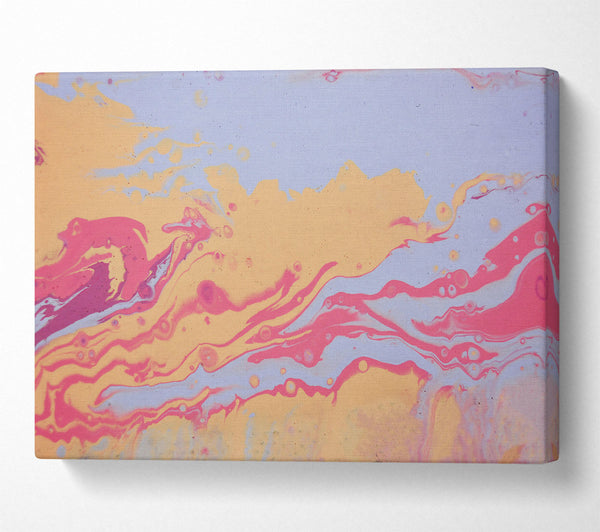 A Canvas Print of Peach Swirling Dreams Canvas Art