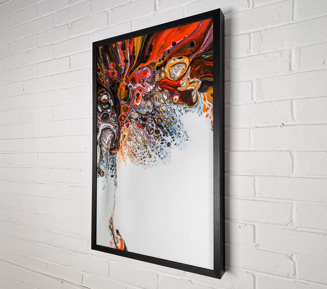  A Canvas Print of Orange Abstract Swirl Canvas Art