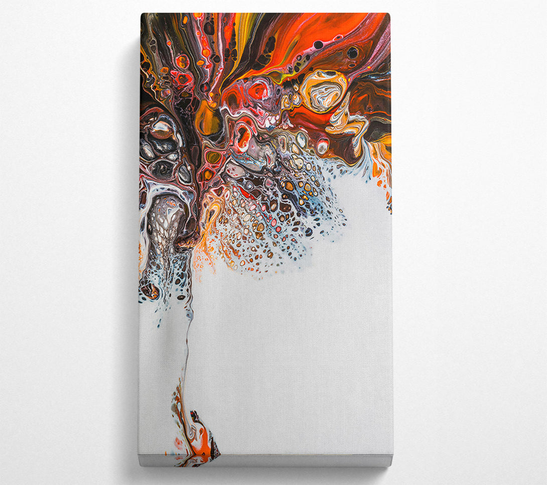  A Canvas Print of Orange Abstract Swirl Canvas Art