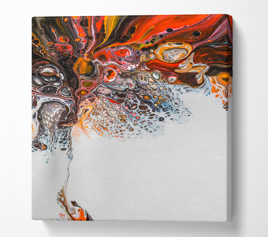  A Canvas Print of Orange Abstract Swirl Canvas Art