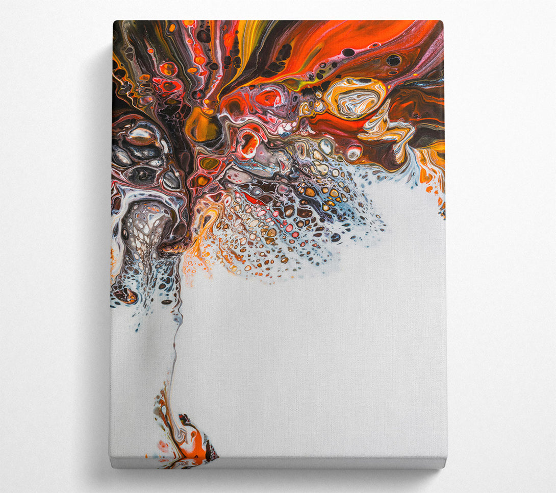  A Canvas Print of Orange Abstract Swirl Canvas Art