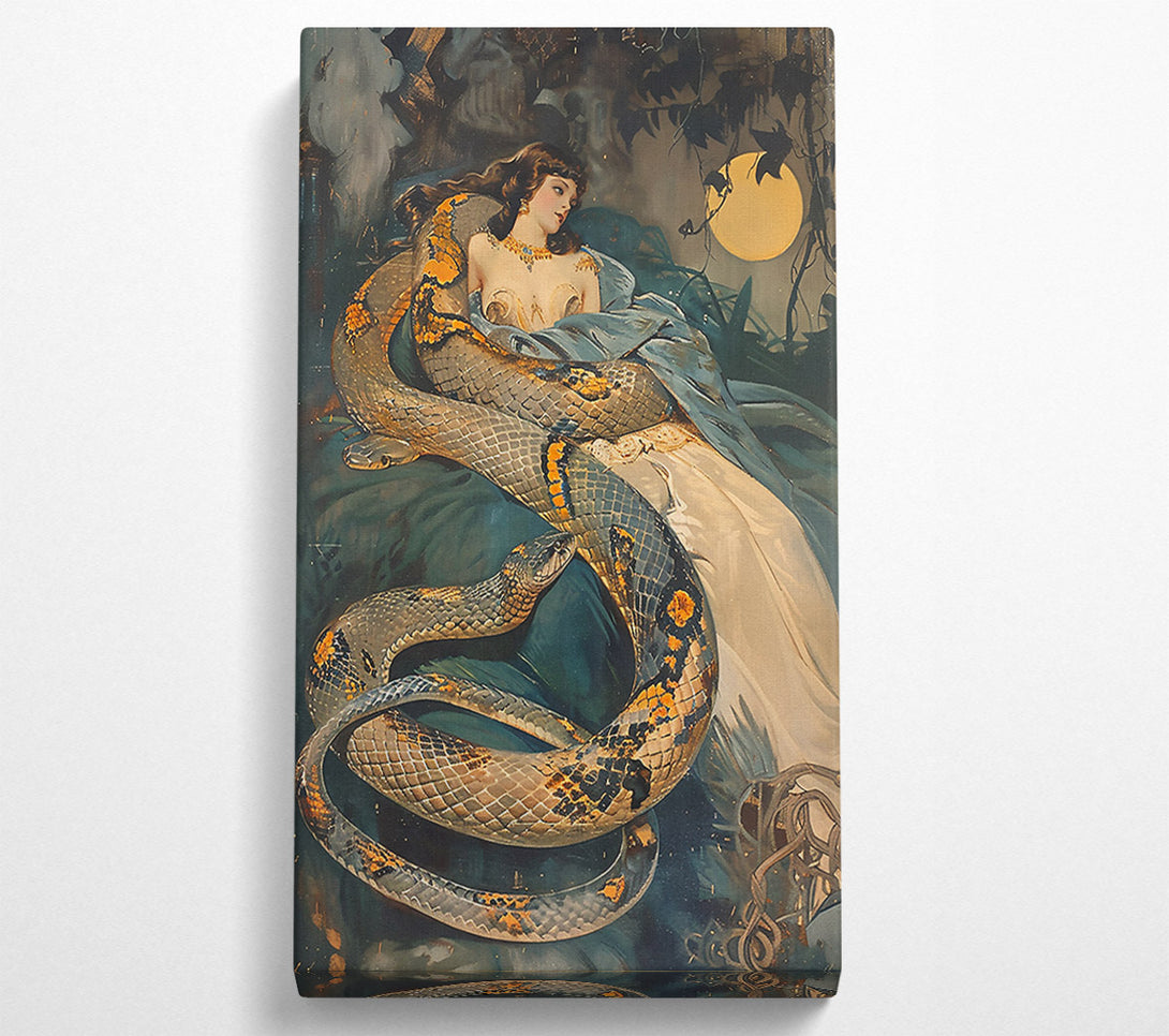  A Canvas Print of Golden Snake Embrace Canvas Print