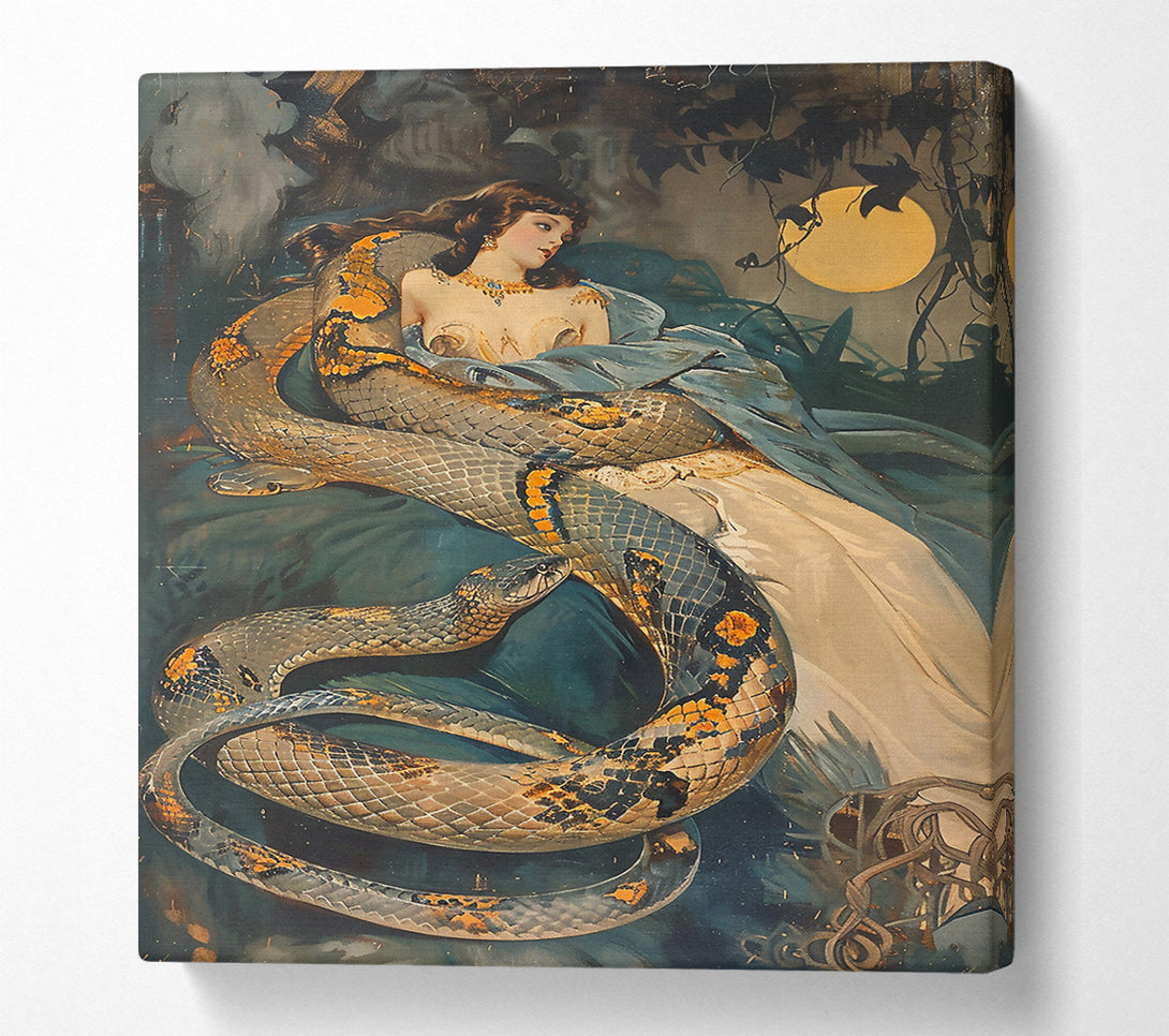  A Canvas Print of Golden Snake Embrace Canvas Print