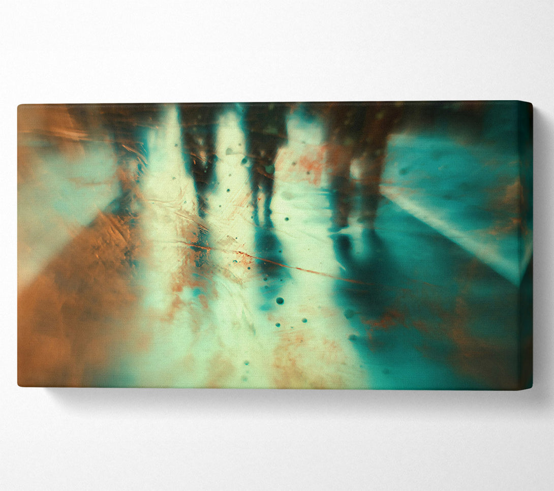  A Canvas Print of Teal And Shadowy Reflections Canvas Art