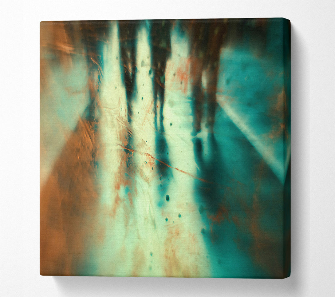  A Canvas Print of Teal And Shadowy Reflections Canvas Art