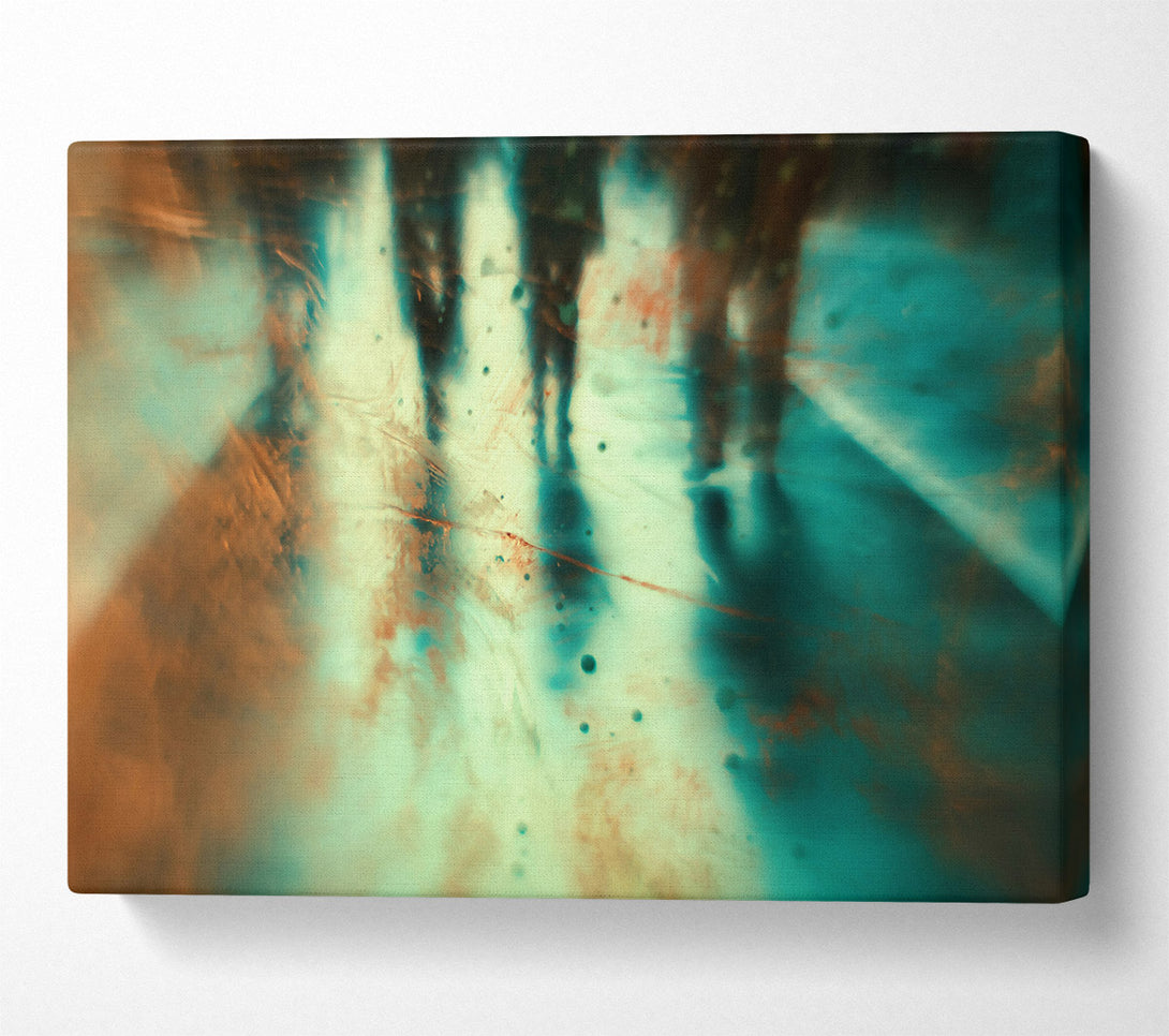  A Canvas Print of Teal And Shadowy Reflections Canvas Art