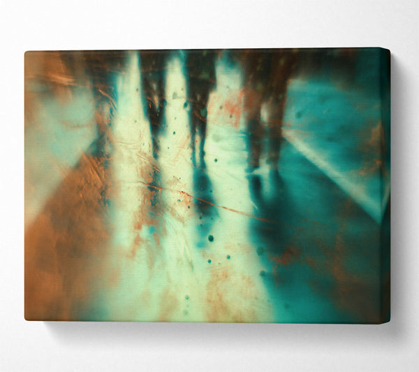  A Canvas Print of Teal And Shadowy Reflections Canvas Art