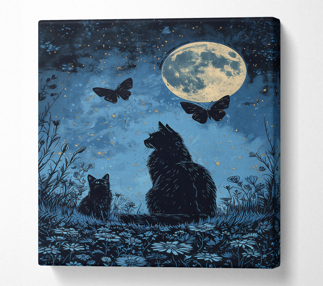  A Canvas Print of Midnight Blue Whispers Canvas Art