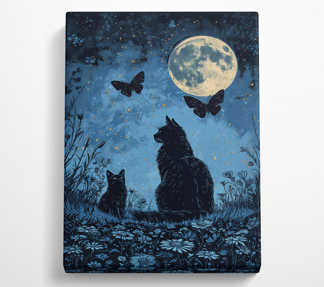  A Canvas Print of Midnight Blue Whispers Canvas Art