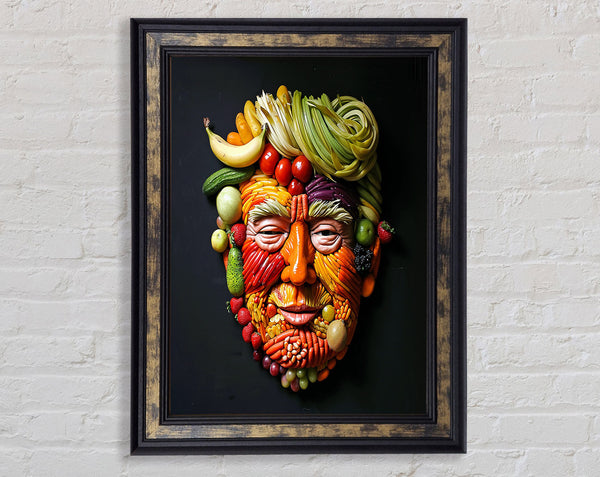 Donald Trump Vegetables Framed Print