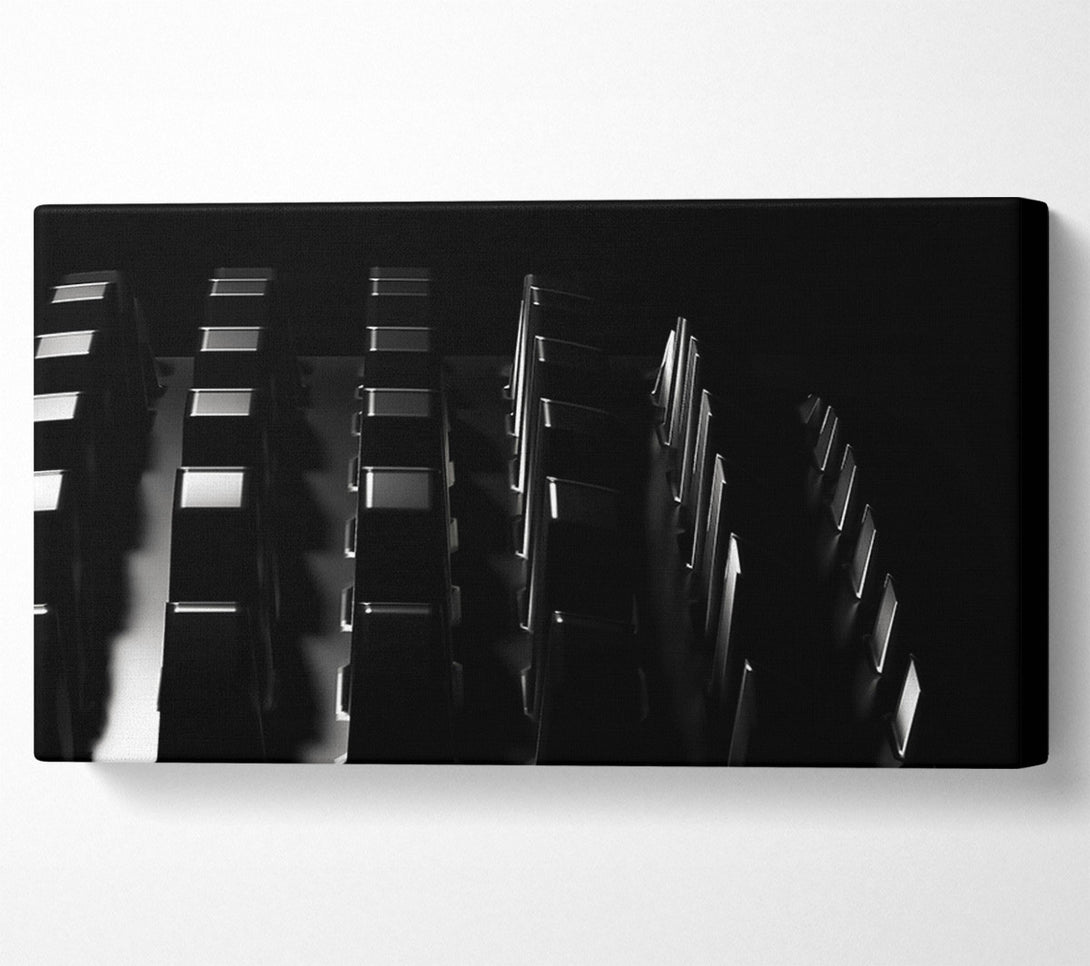  A Canvas Print of Black Grid Ascent Canvas Wall Art