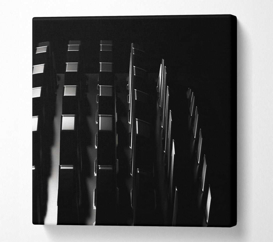  A Canvas Print of Black Grid Ascent Canvas Wall Art