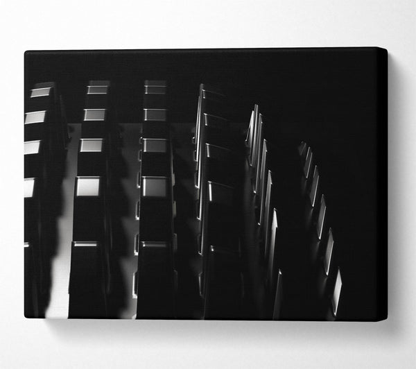  A Canvas Print of Black Grid Ascent Canvas Wall Art
