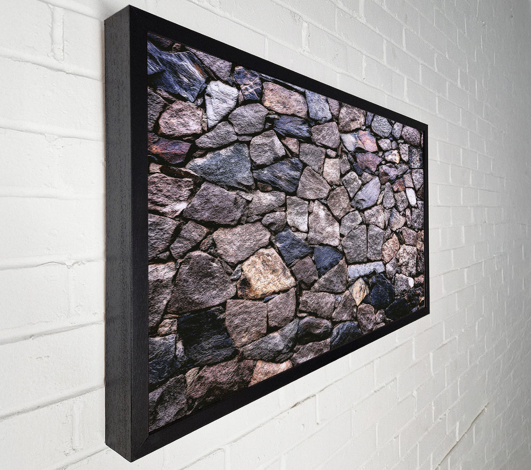  A Canvas Print of Greystone Wall Texture Canvas Wall Art