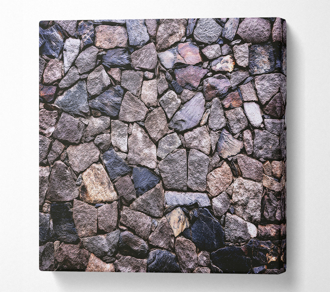  A Canvas Print of Greystone Wall Texture Canvas Wall Art