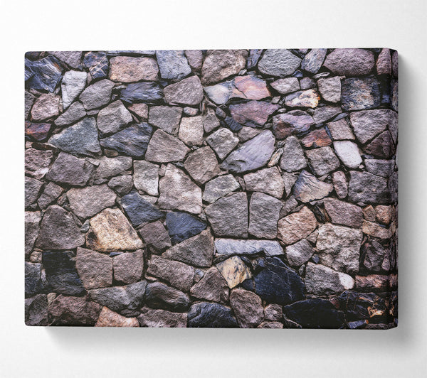  A Canvas Print of Greystone Wall Texture Canvas Wall Art