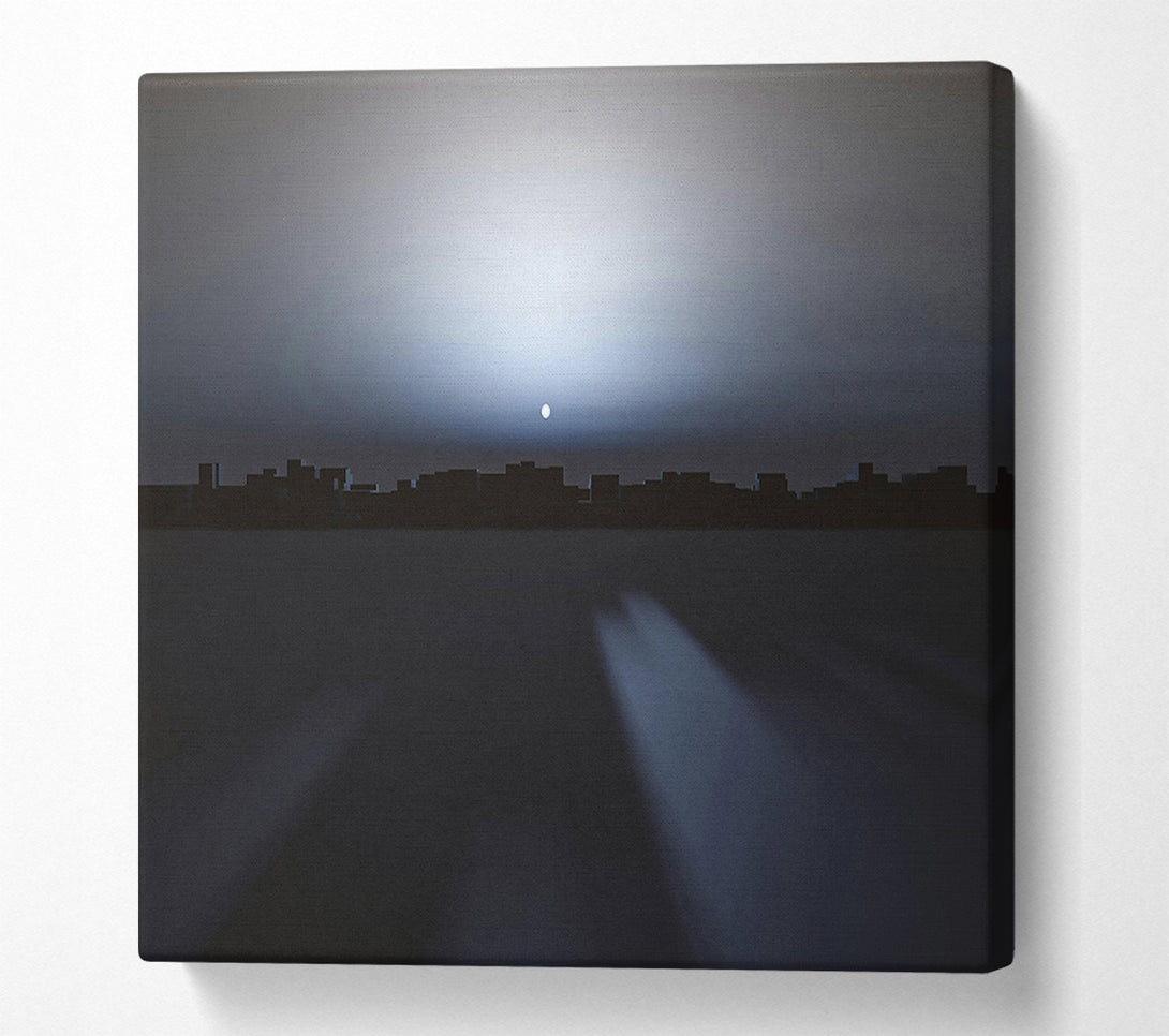  A Canvas Print of Pale City Skyline Canvas Art
