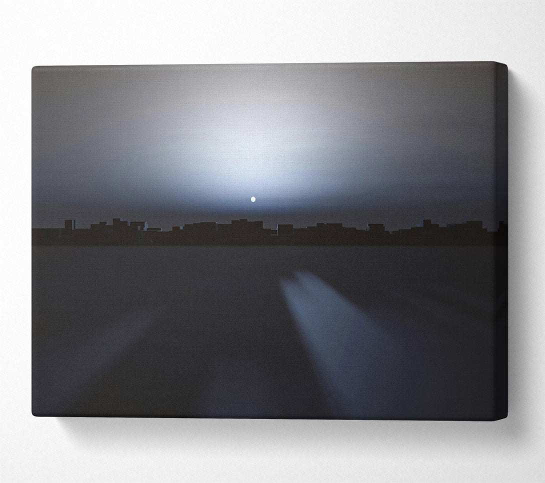  A Canvas Print of Pale City Skyline Canvas Art