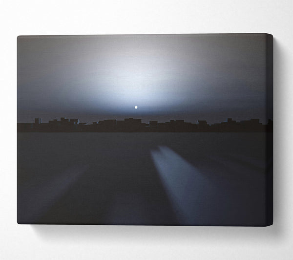  A Canvas Print of Pale City Skyline Canvas Art
