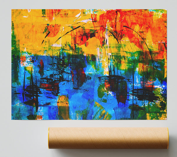 Azure And Yellow Sky Poster